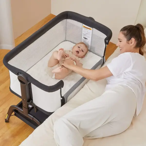 BabyBond 3-in-1 Bassinet - Bedside Sleeper, Crib & Diaper Table