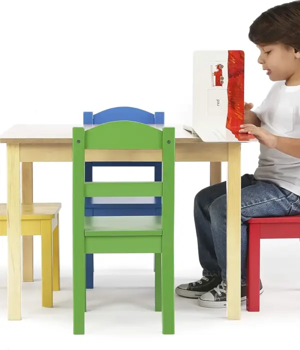 Humble Crew Kids Wood Table And 4 Chair Set