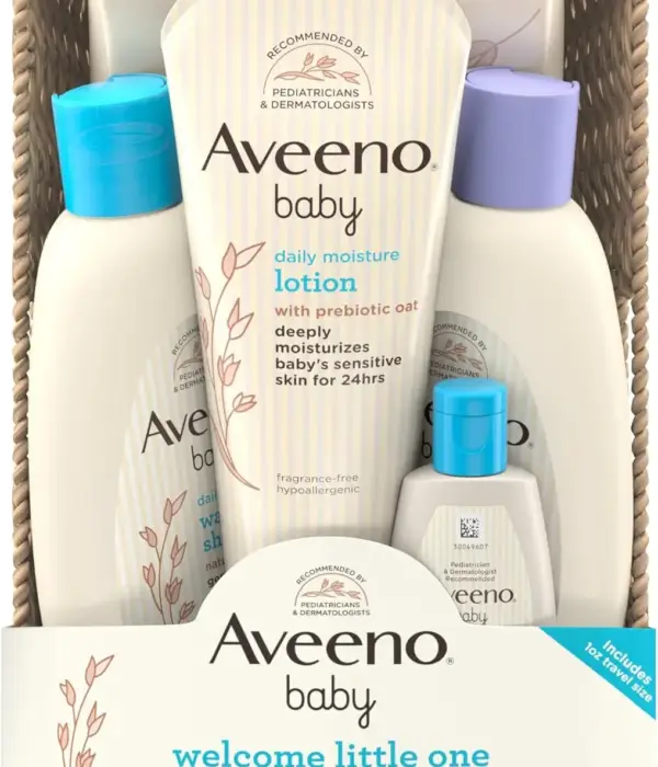 Aveeno Baby Welcome Little One Gift Basket (5 Items)