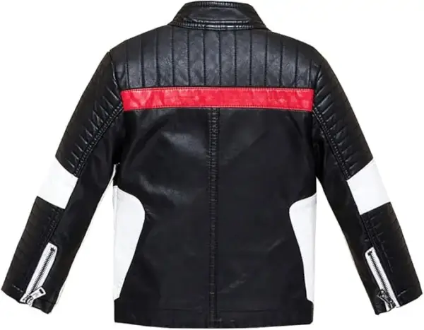 Baby Boys Leather Motorcycle Pilot Jacket