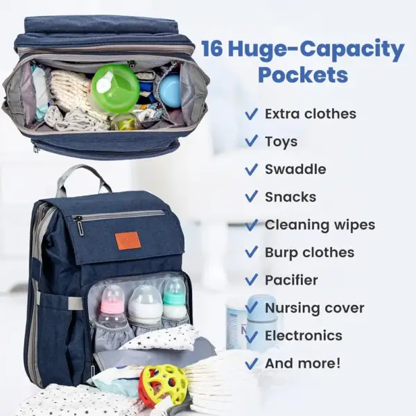 Best Waterproof Travel Diaper Bag Backpack - Pockets