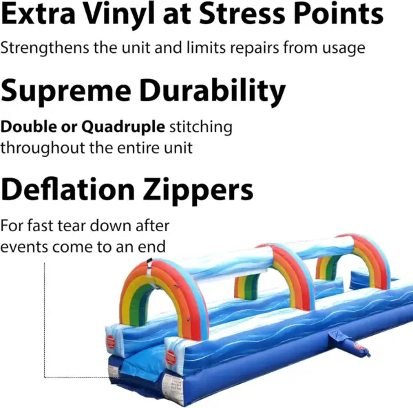 Blue Marble Inflatable Slip and Splash Slide - Explain