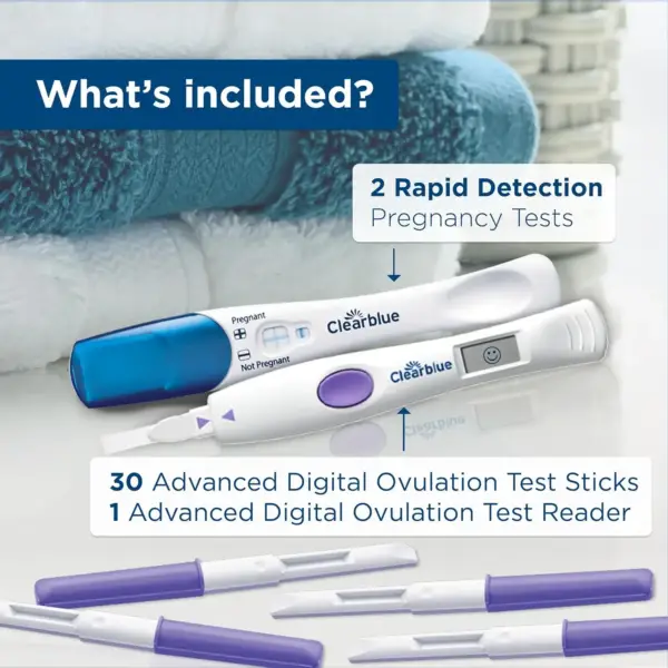 Clearblue Advanced Digital Ovulation Test Kit - 32 Count - Whats Include