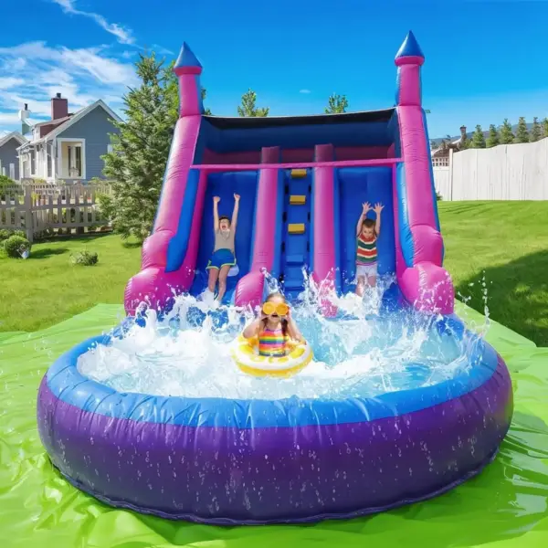 Inflatable Water Slide for Adults & Kids - Double Slides