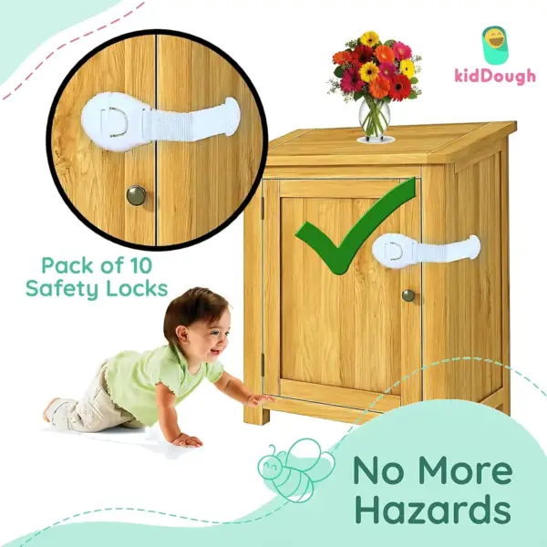 KidDough Child Safety Cabinet Locks 10 pack