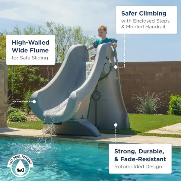 Smith SlideAway Removable In-Ground Pool Slide - Use